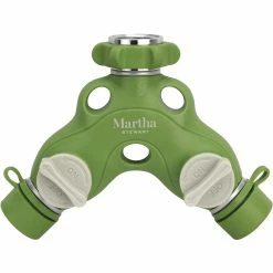 Promo ⭐ Martha Stewart Collection 2 Way Metal Garden Hose Tap Adapter Y Splitter 🥰
