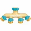 Budget 💯 Sun Joe Aqua Joe AJ-FS4W Solid Brass 4 Connection Garden Hose Splitter ❤️