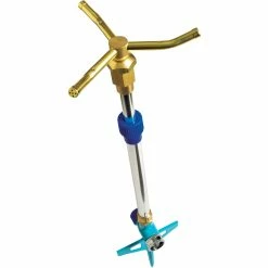 Budget 🔥 Sun Joe Aqua Joe AJ-ISTAS 3-Arm Brass Rotary 360 Degree Telescoping Sprinkler ⌛