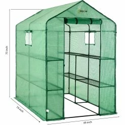 Budget ✔️ Ogrow 2 Tier 8 Shelf Greenhouse PE Replacement Cover ✔️ -patio garden garage shop unnamed file 495