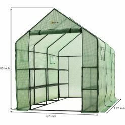 New 🤩 Ogrow 2 Tier 12 Shelf Greenhouse PE Replacement Cover ⌛ -patio garden garage shop unnamed file 508