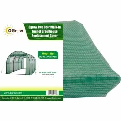 Best Sale ❤️ Ogrow Two Door Walk In Tunnel Greenhouse Replacement Cover 🎉