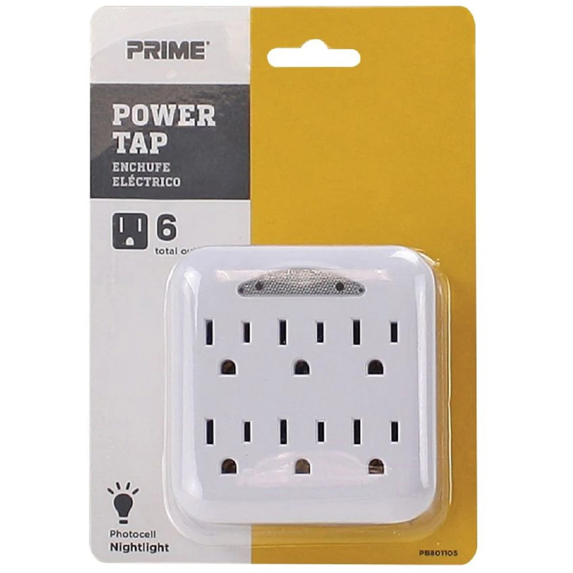 Discount ❤️ Prime Wire & Cable 6 Outlet Power Tap With Photocell Nightlight 💯 1 Discount ❤️ Prime Wire & Cable 6 Outlet Power Tap With Photocell Nightlight 💯