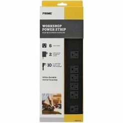 Top 10 🧨 Prime Wire & Cable 6 Outlet Metal Power Strip With 10 Ft. Cord 😍