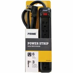 Discount 😉 Prime Wire & Cable 6 Outlet Power Strip With 3 Ft. Cord ⭐