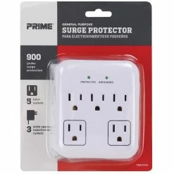 Outlet 🧨 Prime Wire & Cable 5 Outlet 900 Joule Surge Tap ⌛
