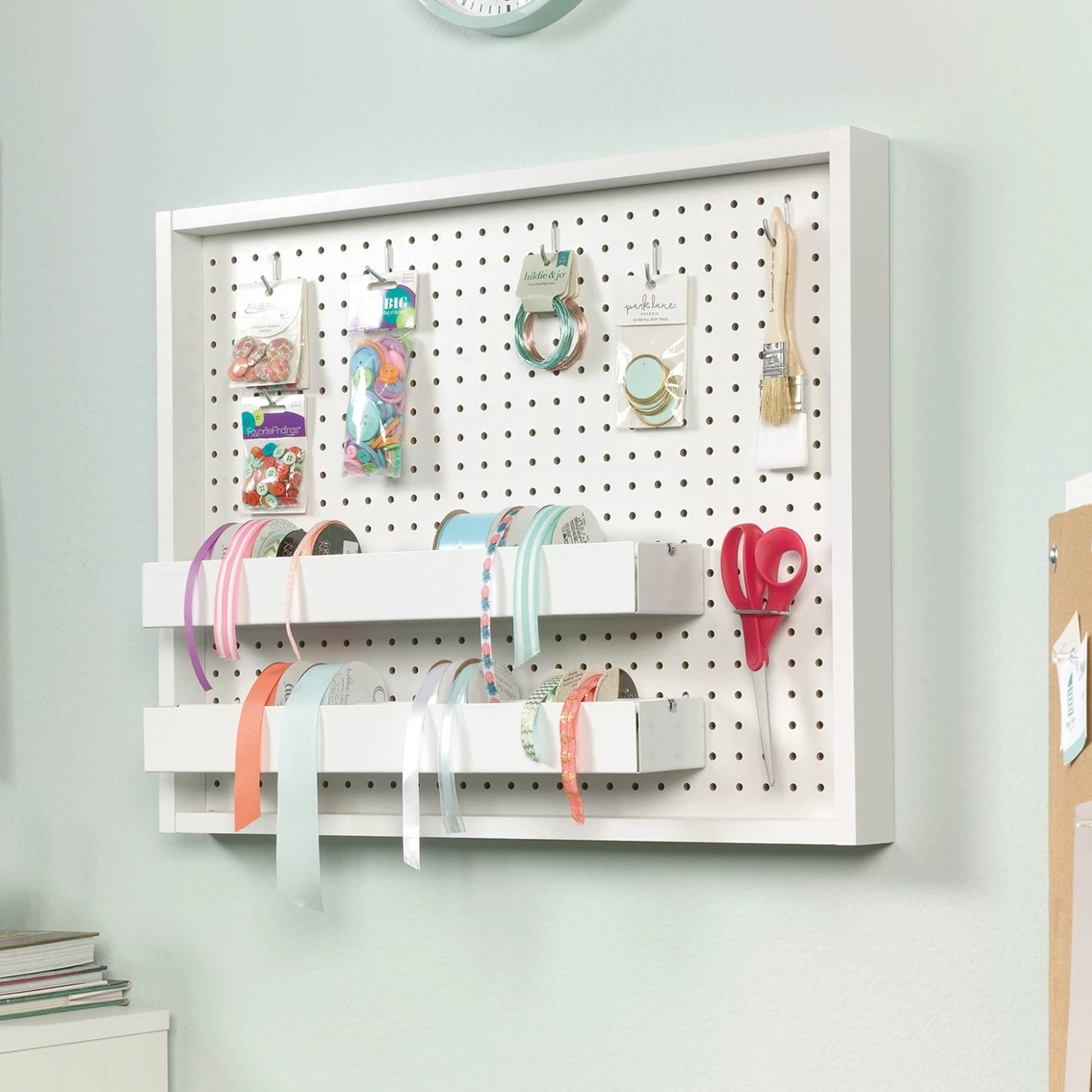 Cheapest ✔️ Sauder Wall Mounted Pegboard With Trays ✨ 2 Cheapest ✔️ Sauder Wall Mounted Pegboard With Trays ✨ - Image 2