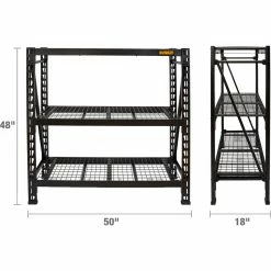 Best reviews of 😉 DeWalt 4 Ft. Tall Black Frame 3 Shelf Steel Wire Deck Industrial Storage Rack 🔥 -patio garden garage shop unnamed file 677