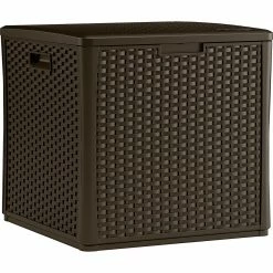 Outlet ✨ Suncast Wicker Storage Cube Deck Box 🔥