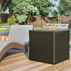 Outlet ✨ Suncast Wicker Storage Cube Deck Box 🔥 -patio garden garage shop unnamed file 739