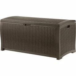 Flash Sale โจ Suncast Resin Wicker Deck Box Storage Compartment ๐