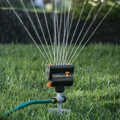 Outlet 🎉 Melnor Mini Turbo Oscillating Sprinkler On Step Spike ❤️