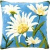 Hot Sale 😀 Evergreen Indoor/Outdoor Shasta Daisy Hooked Pillow 😉