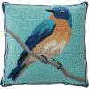 Best Pirce 👍 Evergreen Indoor/Outdoor Hooked Pillow, Bluebird 18 In. X 18 In. ⌛
