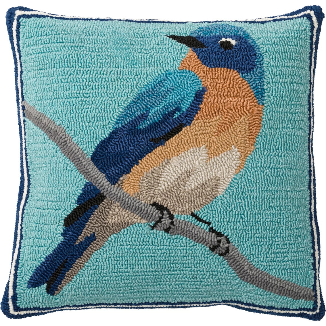 Best Pirce 👍 Evergreen Indoor/Outdoor Hooked Pillow, Bluebird 18 In. X 18 In. ⌛ 1 Best Pirce 👍 Evergreen Indoor/Outdoor Hooked Pillow, Bluebird 18 In. X 18 In. ⌛
